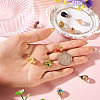 10Pcs 10 Colors Transparent Resin Pendants RESI-TA0004-84-6
