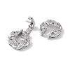 Rack Plating Brass Micro Pave Clear Cubic Zirconia Fold Over Clasps KK-NH0002-03B-P-2