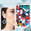 800Pcs 10 Colors Opaque Acrylic Slide Charms OACR-SC0001-36B-5