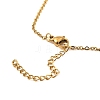 Golden 304 Stainless Steel Rhombus Pendant Necklace NJEW-C015-01G-4