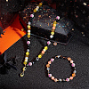 450Pcs 15 Style Drawbench Glass Beads Strands DGLA-PH0001-11-4