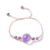 Handmade Dry Pressed Flower Link Bracelet for Girl Women BJEW-C004-01J-1