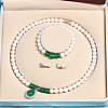 Natural Freshwater Pearl Beaded Necklace & Bracelets & Earrings Sets for Women WGE4EAE-45-1