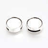 Tibetan Style Alloy Slide Charms Cabochon Settings X-PALLOY-Q341-04AS-LF-5