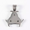 316 Surgical Stainless Steel Pendants STAS-E070-38-2