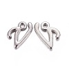 Platinum Plated Alloy Letter Pendants LS-PALLOY-J718-01P-V-1