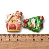 Christmas Theme Opaque Resin Cabochons RESI-B033-02-3