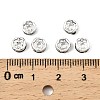 Brass Rhinestone Spacer Beads X-RSB036NF-03-4