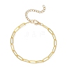 3Pcs 304 Stainless Steel & Brass Paperclip Chain Bracelets Set for Women BJEW-JB12658-5