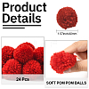 24Pcs Wool Soft Pompom Ball DIY-SC0031-31C-01-3