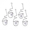 Rack Plating Alloy Wire Wrapped Big Pendants LS-PALLOY-S132-150P-RS-1