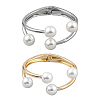 2Pcs 2 Colors Alloy Cuff Bangles BJEW-GO0001-06-1