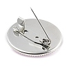 Breast Cancer Awareness Ribbon Glass Brooches JEWB-L019-01F-3