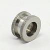 Stainless Steel Large Hole Column Textured Beads STAS-G037-10-2