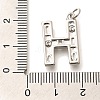 Brass Micro Pave Clear Cubic Zirconia Pendants KK-G521-01P-H-3