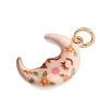 Brass Enamel Pendants ENAM-I087-03C-2