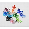 Handmade Inner Flower Lampwork Big Pendants X-LAMP-A140-M-1