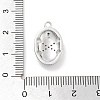 Brass Micro Pave Clear Cubic Zirconia Pendants ZIRC-I067-01F-3