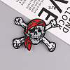 Skull Pirate Computerized Embroidery Style Cloth Iron on/Sew on Patches SKUL-PW0002-112F-1