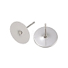 Tarnish Resistant 316 Surgical Stainless Steel Flat Round Blank Peg Stud Earring Settings STAS-R073-06B-1