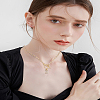 1Pc 304 Stainless Steel Chain & Brass Micro Pave Cubic Zirconia Letter Pendant Necklaces NJEW-LP0001-36Z-G-4