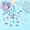 100Pcs Electroplate Transparent Glass Bead EGLA-SZ0001-42-4