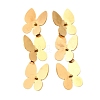 Butterfly 304 Stainless Steel Dangle Stud Earrings for Women EJEW-M102-01G-4