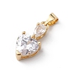 Rack Plating Brass Cubic Zirconia Pendants KK-E003-19G-02-1