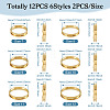  12Pcs 6 Size 201 Stainless Steel Grooved Finger Ring Settings RJEW-TA0001-06G-11