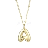 1Pc Initial Letter Brass Pendant Necklaces NJEW-YW0001-24A-1
