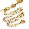 Alloy Flower Link Chain Belts AJEW-U019-02KCG-01-4