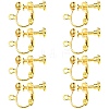 Rack Plated Brass Screw Clip-on Earring Findings KK-YW0001-10G-1