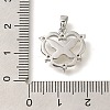 Brass Micro Pave Cubic Zirconia and Shell Pendants KK-K388-82P-3