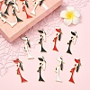 15Pcs 3 Colors Alloy Enamel Big Pendants ENAM-YW0008-92-5