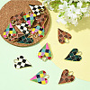 10Pcs Rack Plating Alloy Enamel Pendants ENAM-YW0008-17-4