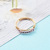 Adjustable Glass Seed Beads Finger Rings RJEW-JR00350-4