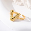 304 Stainless Steel Open Cuff Rings for Women RJEW-M060-01G-22-3