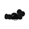 Word Black Alloy Brooches JEWB-K021-06H-EB-2