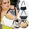 Acrylic Imitation Pearl Round Beaded Bag Handles PURS-WH0002-036-5