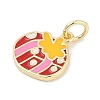 Christmas Brass Enamel Charms KK-Q028-71G-01-2