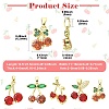 5Pcs 5 Styles Brass Micro Pave Cubic Zirconia Charms KK-CJ0004-12-2