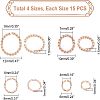 Unicraftale 60Pcs 4 Styles 304 Stainless Steel Jump Rings STAS-UN0038-41-2