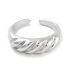 Rack Plating Brass Open Cuff Ring for Women RJEW-Z059-02P-01-2