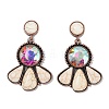 Alloy Synthetic Turquoise Dangle Stud Earrings LS-EJEW-U053-04A-R-4