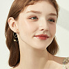 4 Pairs Brass Ear Studs EJEW-BBC0001-48-6