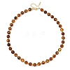 Natural Amber Beaded Necklaces NJEW-JN06656-3