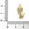 Brass Micro Pave Cubic Zirconia Pendants ZIRC-I356-03G-01-3
