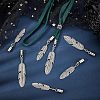 8Pcs 2 Size Alloy Cord Ends FIND-CA0003-70-4