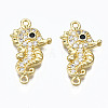 Brass Micro Pave Cubic Zirconia Links Connectors ZIRC-N039-114B-NF-1