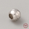 Rhodium Plated Sterling Silver Bead STER-WH0019-08A-P-2